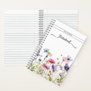 Schmetterlinge für die Meadow-Wildblume Notizblock