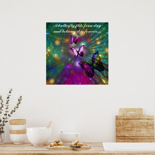Schmetterlinge für immer poster (Küche)