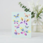 Schmetterlinge für Wasserfarben Kunst Postkarte (Stehend Vorderseite)