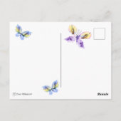 Schmetterlinge für Wasserfarben Kunst Postkarte (Rückseite)