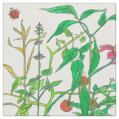 Schmetterlinge Garten Gemüse Ladybug Stoff (Nahaufnahme)