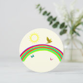 Schmetterlinge Geburtskarte Einladung (Stehend Vorderseite)