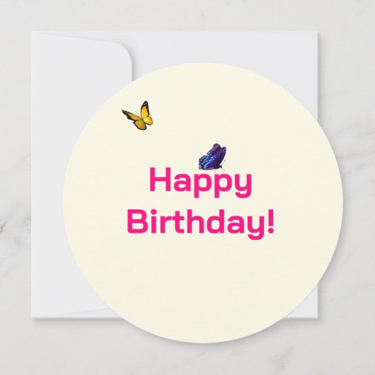 Schmetterlinge Geburtskarte Einladung (Rückseite)