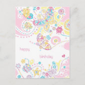 Schmetterlinge Geburtskarte Postkarte (Vorderseite)