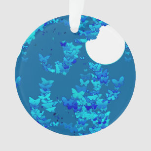 Schmetterlinge gegen blauen Nachthimmel, Mondlands Ornament