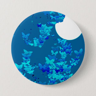 Schmetterlinge gegen blauen nächtlichen Himmel, Button