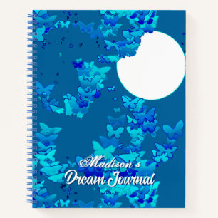 Schmetterlinge gegen ein Blue Night Sky Dream Jour Notizblock