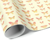 Schmetterlinge, gelb, gold und orange geschenkpapier (Rolleneckpunkt)