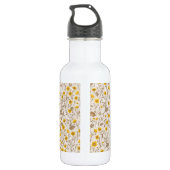 Schmetterlinge, gelb und braun edelstahlflasche (Rückseite)