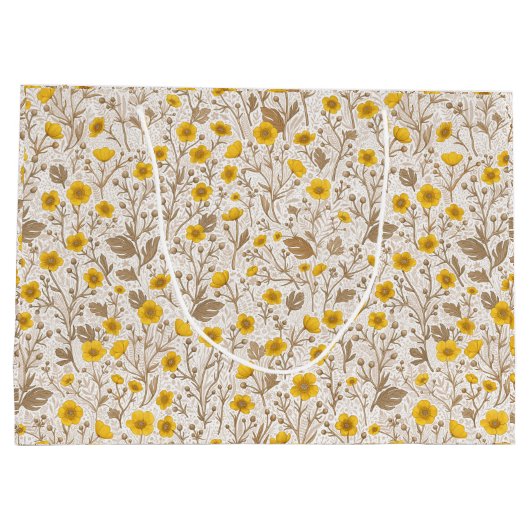 Schmetterlinge, gelb und braun große geschenktüte (Rückseite)