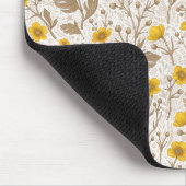 Schmetterlinge, gelb und braun mousepad (Ecke)