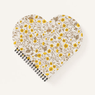 Schmetterlinge, gelb und braun notizblock