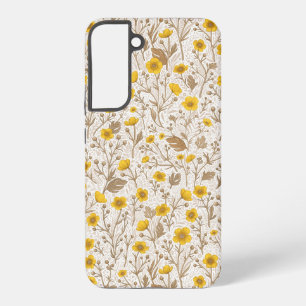 Schmetterlinge, gelb und braun samsung galaxy hülle