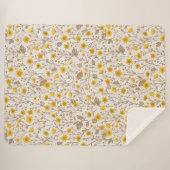 Schmetterlinge, gelb und braun sherpadecke (Vorderseite (Horizontal))