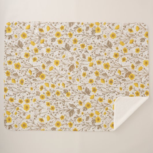 Schmetterlinge, gelb und braun sherpadecke (Vorderseite (Horizontal))