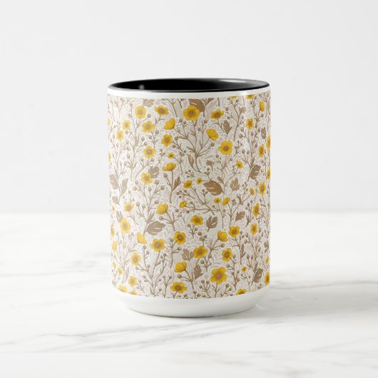 Schmetterlinge, gelb und braun tasse (Zentrum)