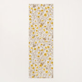 Schmetterlinge, gelb und braun yogamatte (Rückseite)