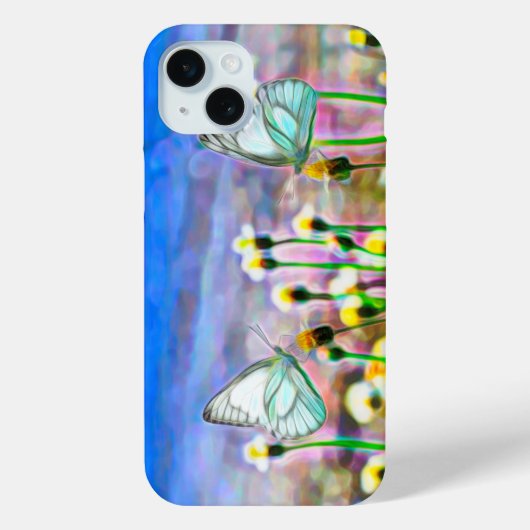 Schmetterlinge Gelbe Frühlingsblumen Blauer Himmel Case-Mate iPhone Hülle (Rückseite)
