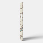 Schmetterlinge, gemustert cremebraun Case-Mate iPhone hülle (Rückseite / Rechts)