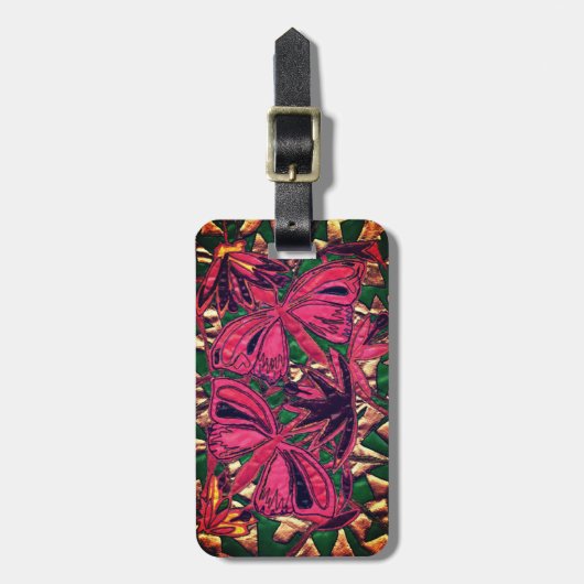 Schmetterlinge Gepäckanhänger (Vorderseite vertikal)