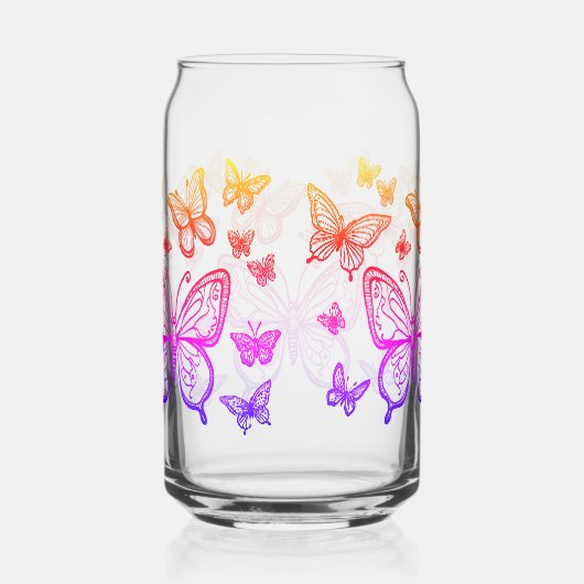 Schmetterlinge Geschenk für sie, Regenbogen, farbe Dosenglas (Rechts)