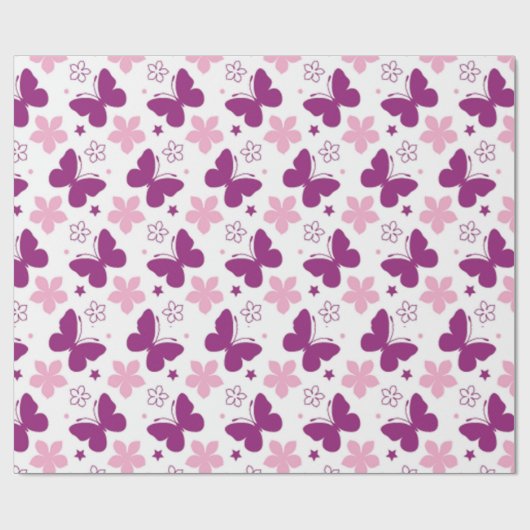 Schmetterlinge Geschenkpapier (Flach)