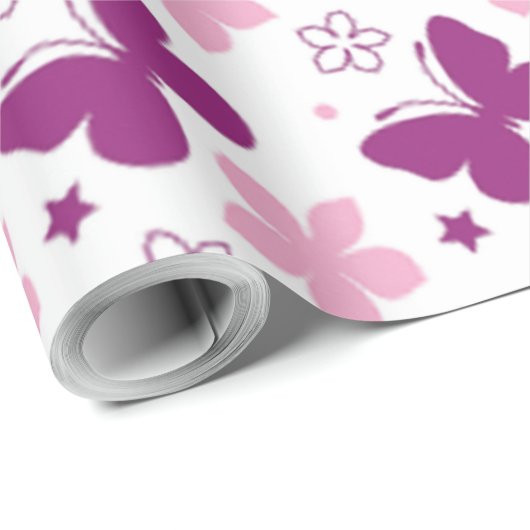 Schmetterlinge Geschenkpapier (Rolleneckpunkt)