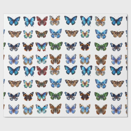 Schmetterlinge Geschenkpapier (Flach)