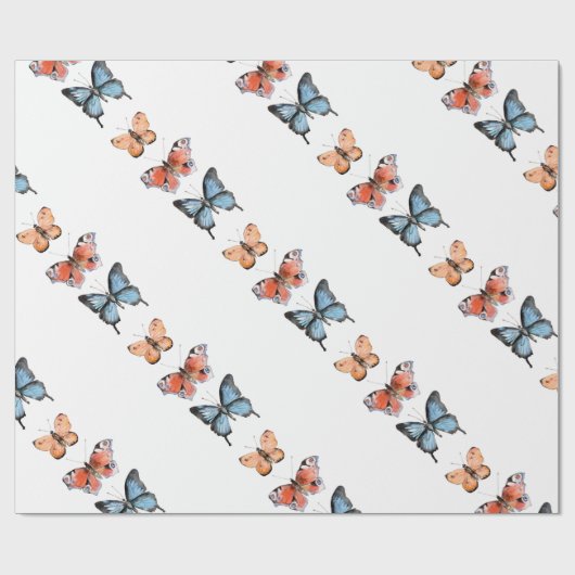 Schmetterlinge Geschenkpapier (Flach)
