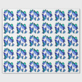 Schmetterlinge Geschenkpapier (Flach)