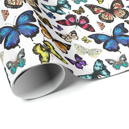 Schmetterlinge Geschenkpapier (Rolleneckpunkt)