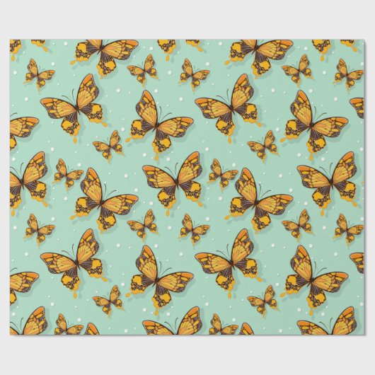 Schmetterlinge Geschenkpapier (Flach)