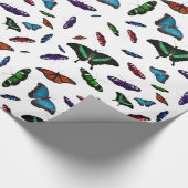 Schmetterlinge Geschenkpapier (Farbe wählen) (Ecke)