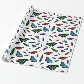 Schmetterlinge Geschenkpapier (Farbe wählen) (Ungerollt)