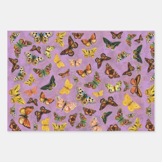 Schmetterlinge Geschenkpapier Set (Vorderseite 2)