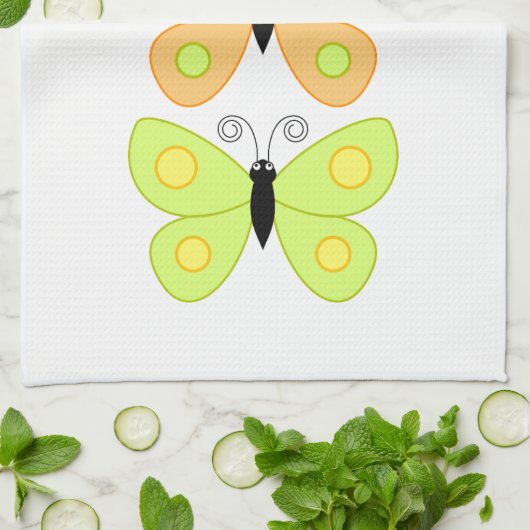 Schmetterlinge Geschirrtuch (Gefaltet)