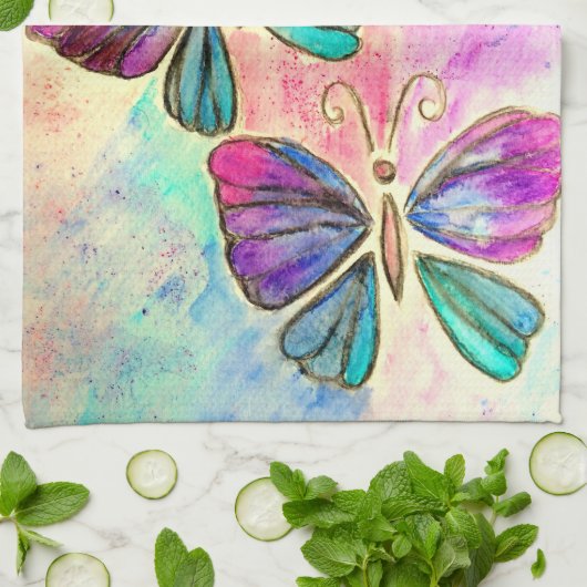 Schmetterlinge - geschirrtuch (Gefaltet)
