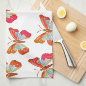 Schmetterlinge Geschirrtuch (Viertel Falte)