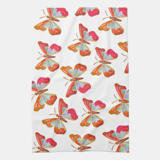 Schmetterlinge Geschirrtuch (Vertikal)