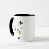 Schmetterlinge geschossen auf Weiß Tasse (Vorderseite Links)