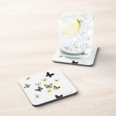 Schmetterlinge geschossen auf Weiß Untersetzer (Rechte Seite)