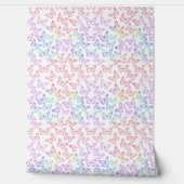 Schmetterlinge Girly Niedlich White Pastel Lila Pi Tapete (Abrollen)