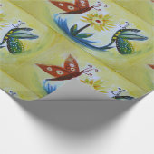 Schmetterlinge glänzendes Papier, 30 x 2 m Geschenkpapier (Ecke)