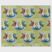 Schmetterlinge glänzendes Papier, 30 x 2 m Geschenkpapier (Flach)