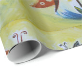 Schmetterlinge glänzendes Papier, 30 x 2 m Geschenkpapier (Rolleneckpunkt)