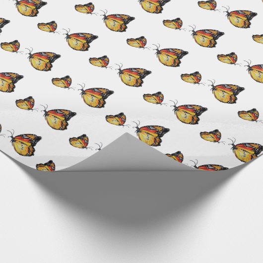 Schmetterlinge glänzendes Wrapping Paper Geschenkpapier (Ecke)