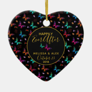 Schmetterlinge glücklich je nach Hochzeit Keramik Ornament