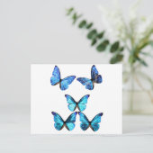 Schmetterlinge glühende Postkarte (Stehend Vorderseite)