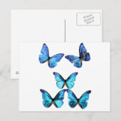 Schmetterlinge glühende Postkarte (Vorne/Hinten)