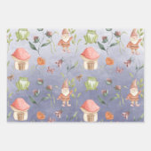 Schmetterlinge Gnome & Flügelgarten Lila Geschenkpapier Set (Vorderseite 2)